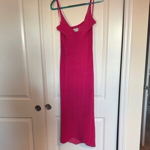Elegant Fuchsia Maxi Dress